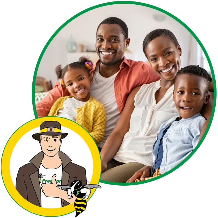 happy family in pest free home